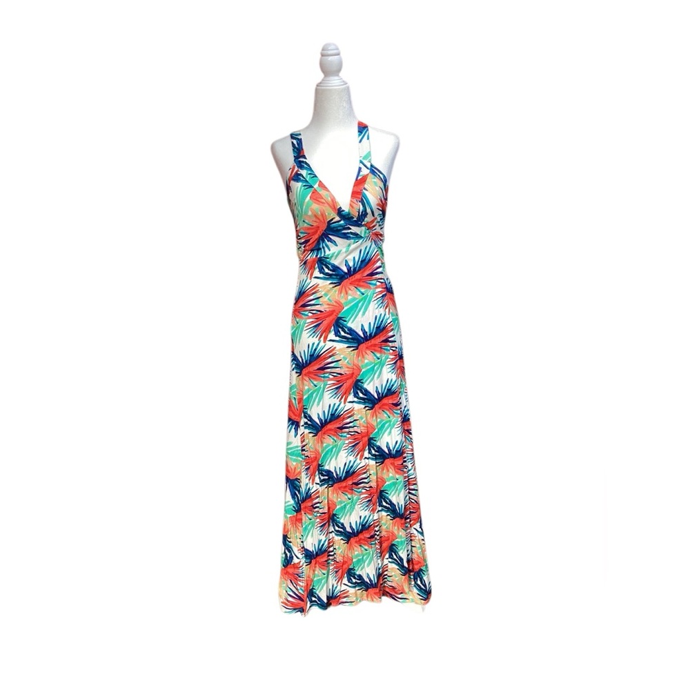 Karina Grimaldi Tropical Print Maxi wrap Dress - Picture 3 of 12